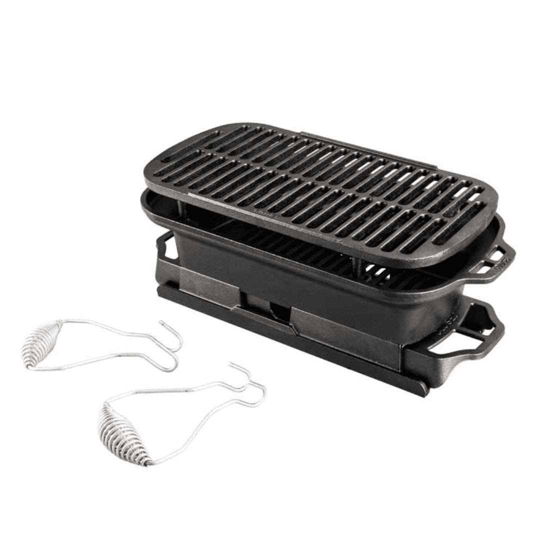 LODGE 10.25 INCH SEASONED CAST IRON GRILL PAN L8GPS (SILICONE HANDLE HOLDER  INCLUDED) - Northwoods Wholesale Outlet